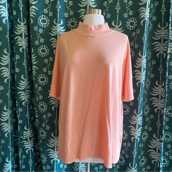 Free People Light Coral Short Sleeve Top - Picture 9 of 12
